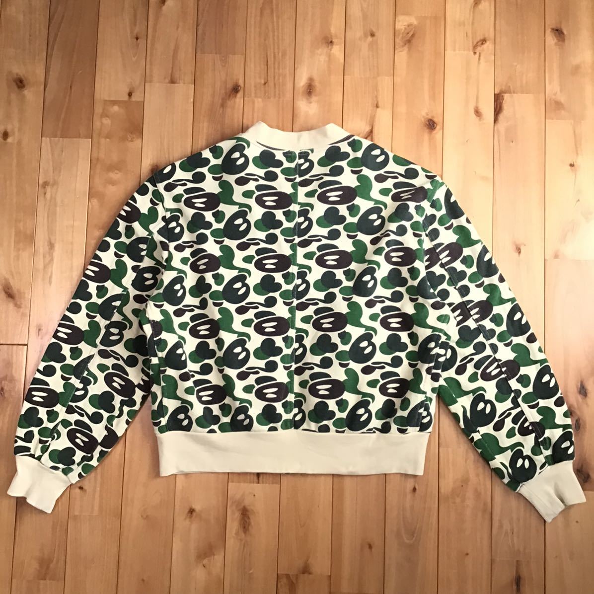 MILO BAPE camo スウェット ブルゾン Sサイズ a bathing ape マイロ エイプ ベイプ アベイシングエイプ 迷彩 NIGO u1012_画像2