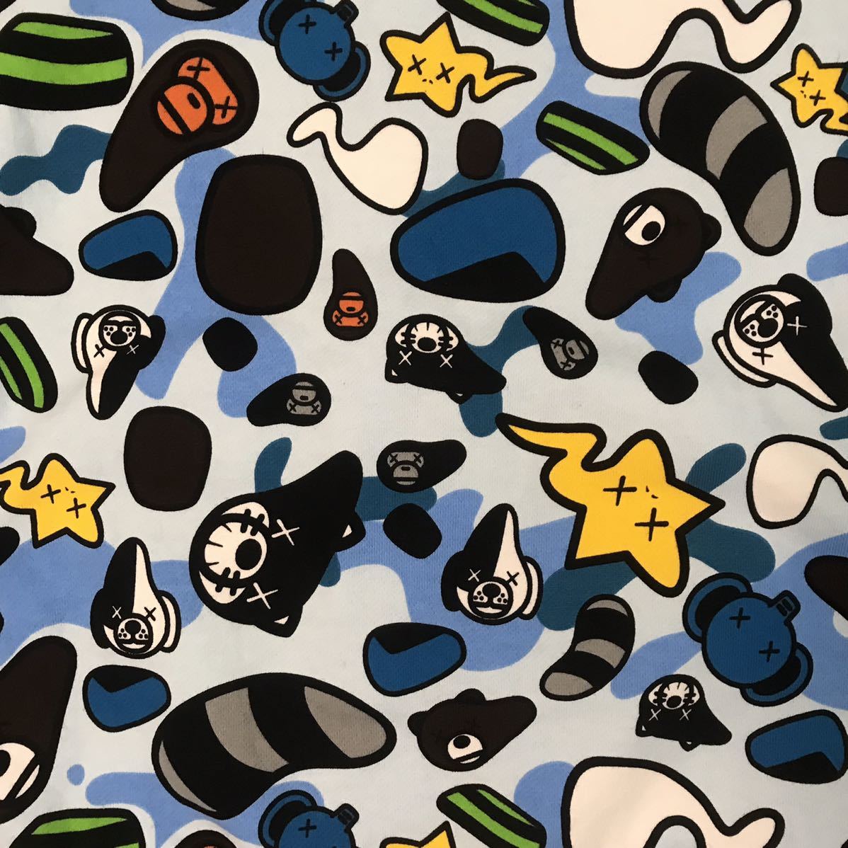 ★美品★ KAWS × BAPE animal kingdom パーカー Sサイズ a bathing ape full zip hoodie カウズ エイプ ベイプ マイロ milo nigo d098_画像6