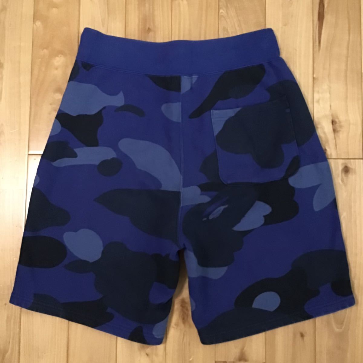 Giant camo スウェット ハーフパンツ Lサイズ a bathing ape BAPE zoom blue camo sweat shorts ショーツ エイプ ベイプ 迷彩 k107_画像2