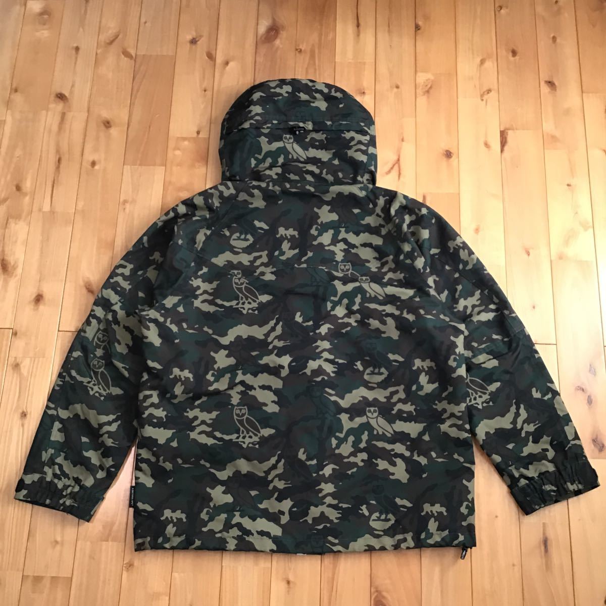 ★ 2XL★ OVO × BAPE woodland camo スノボジャケット a bathing ape snowboard jacket エイプ ベイプ アベイシングエイプ XXL 迷彩_画像3