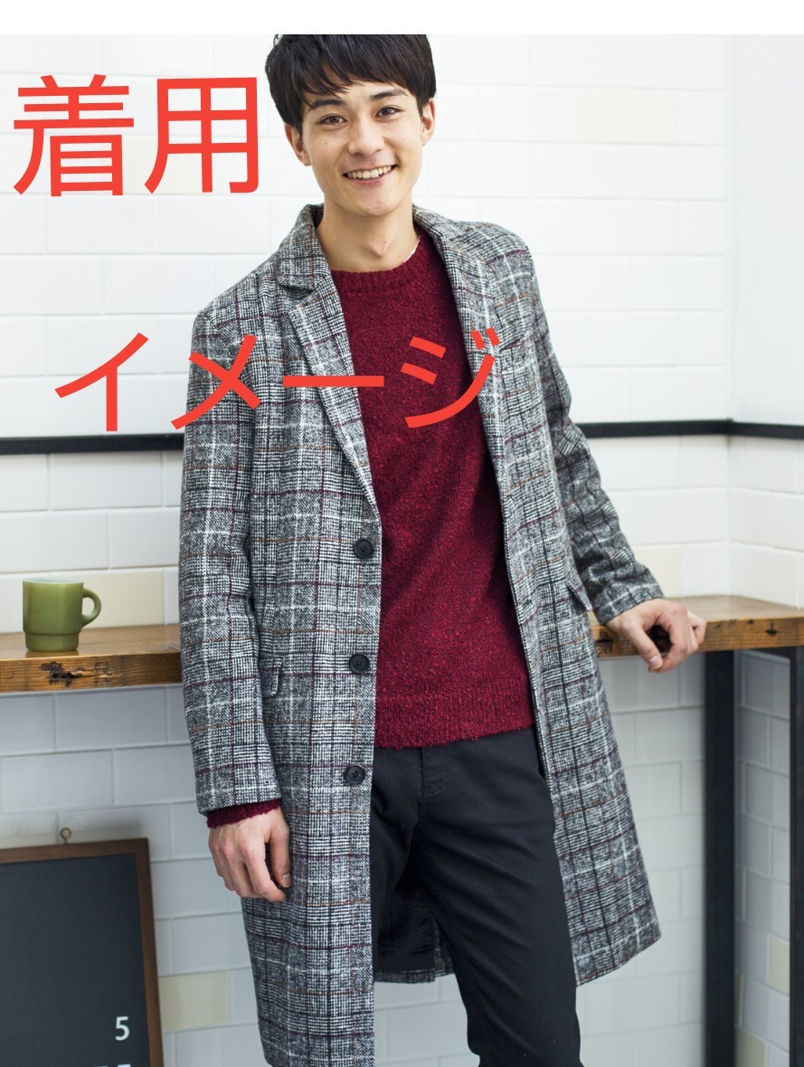 SUREVE】シュリーブ アベイル メンズロングコート チェック柄 L SUREVE】シュリーブ アベイル メンズロングコート チェック柄 L