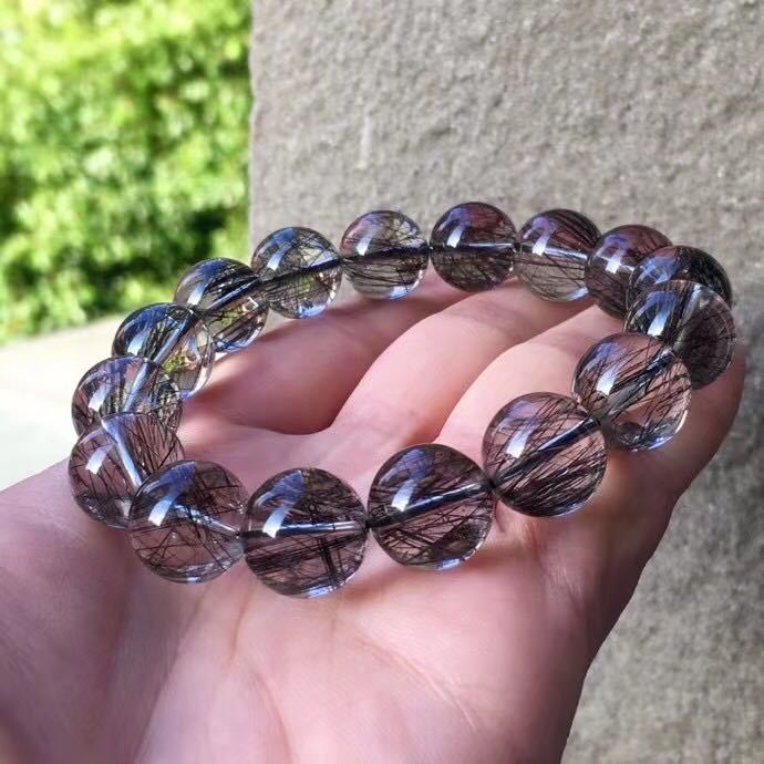 のぼり「リサイクル」 13mm 天然無処理 ブラックルチルクォーツ