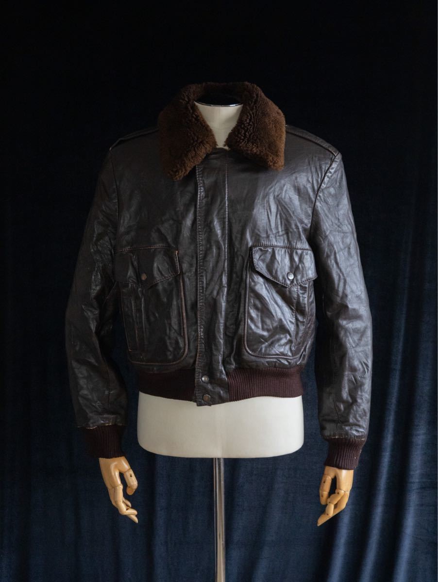 G-1 フライトジャケット ビンテージ vintage ボア USA製 レザー ...