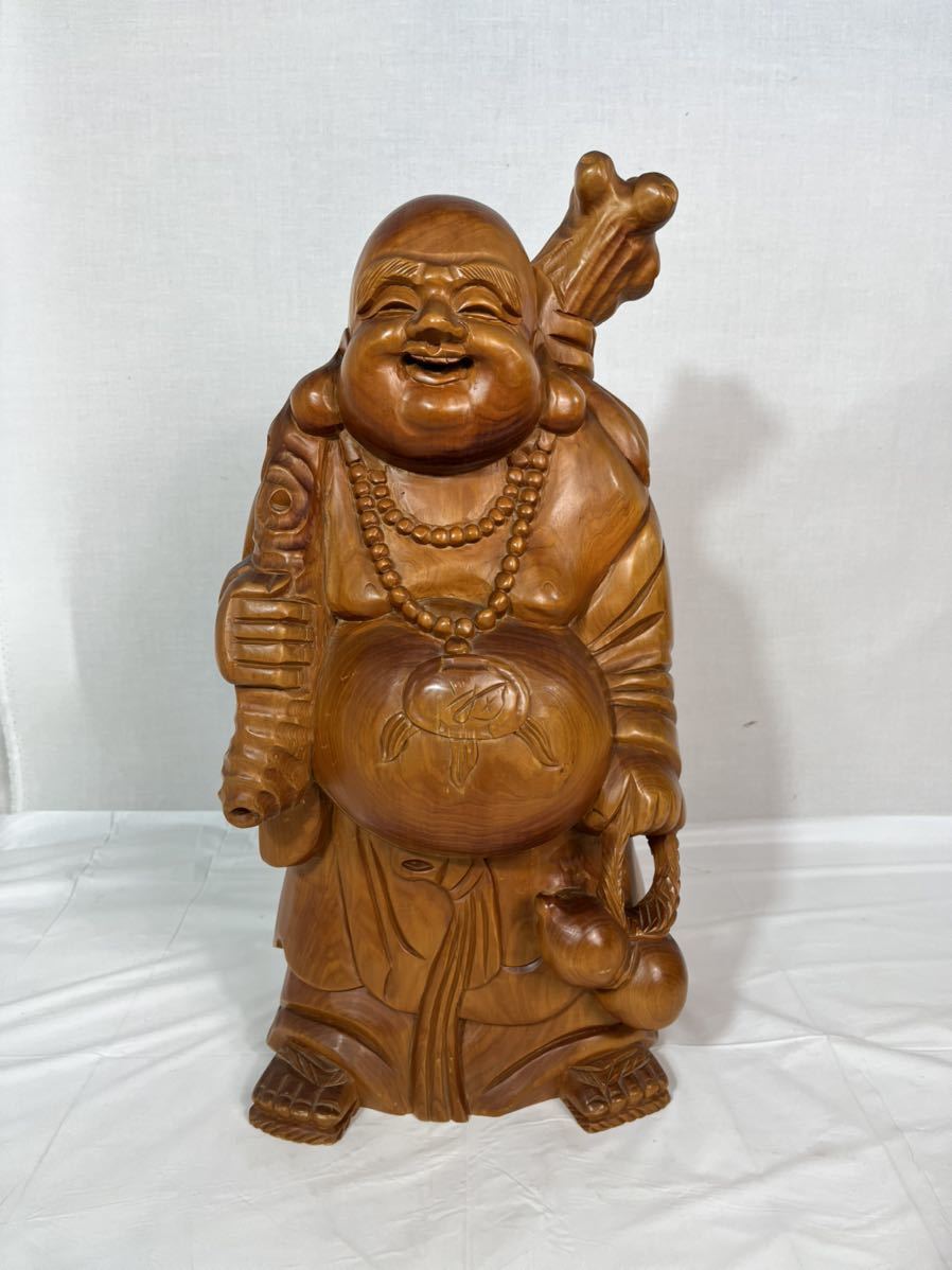 仏像 木彫り 七福神 布袋 様 布袋さんの置物 木像 | bergosafety.com.br
