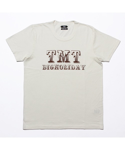 【TMT】TシャツL 日本製 「TMT BIG HOLIDAY」ビッグロゴプリント 人気アイテム RAFI JERSEY TEE (WESTERN  LOGO)