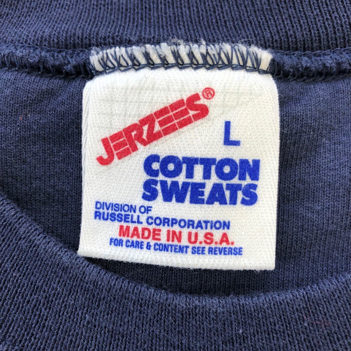 【JERZEES】made in USA パッチワーク ワッペン刺繍 スウェット 長袖 ヴィンテージ トレーナー 裏起毛