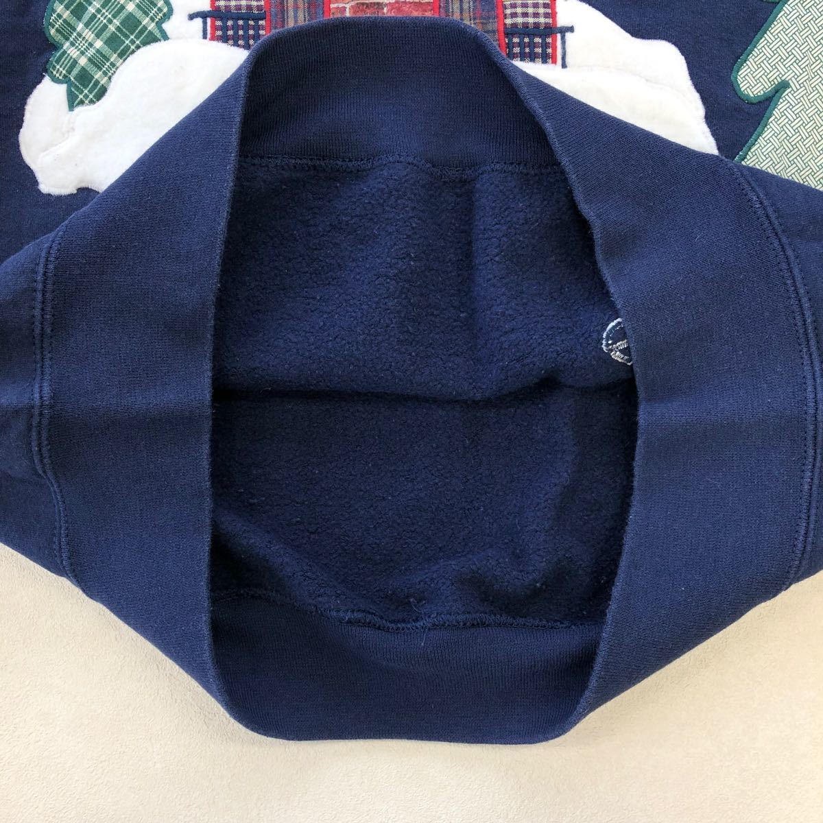 【JERZEES】made in USA パッチワーク ワッペン刺繍 スウェット 長袖 ヴィンテージ トレーナー 裏起毛