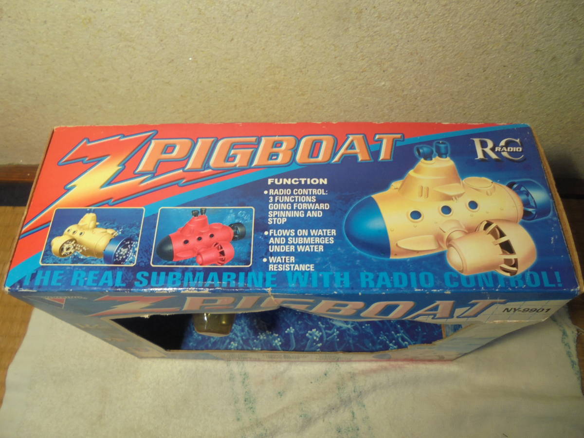 レトロ 玩具 ラジオコントロール 潜水艦-PIGBOAT NY-9901/ピッグボート-ラジコン サブマリン/未使用品-長期保管品-ジャンク扱い/_画像2