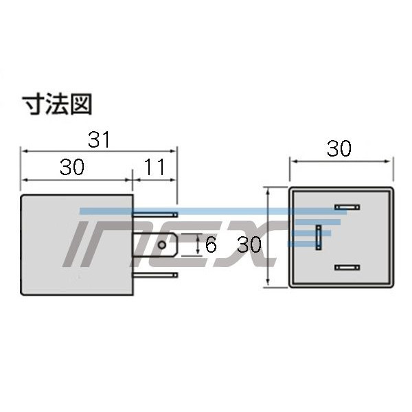 180系 ハイラックスサーフ [H7.11-H12.6] ハイフラ防止ICウインカーリレー 3ピンタイプ 3pin IC01_画像3