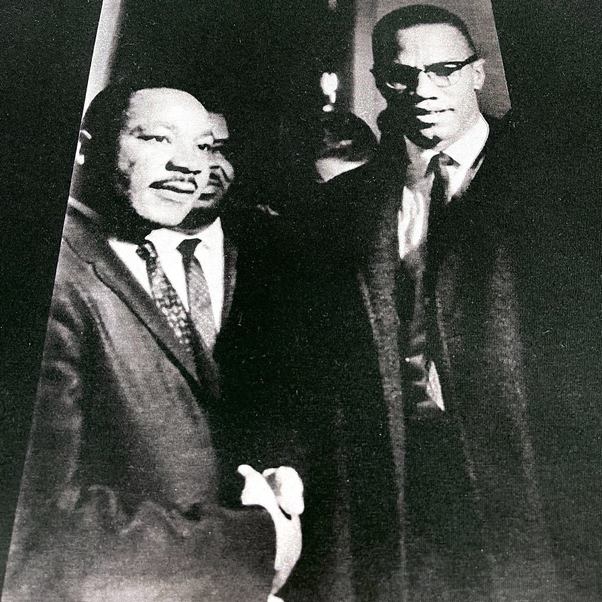 新品 マルコムX キング牧師 アメリカ 人権活動家 黒人指導者 1964年 対面 Tシャツ S M L XL ビッグ オーバーサイズ XXL~5XL ロンT パーカー_画像7