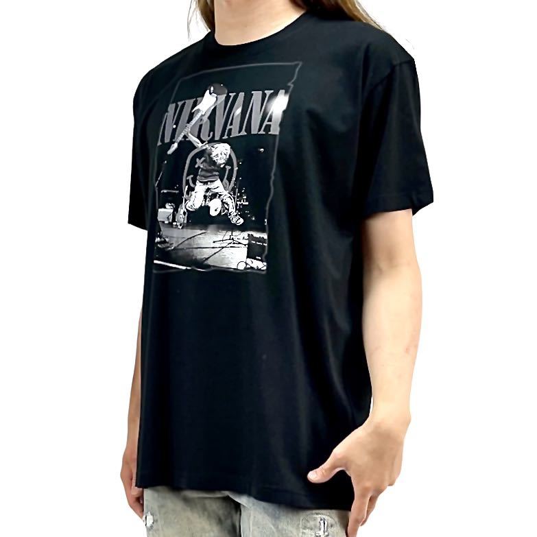 新品 NIRVANA ニルヴァーナ カートコバーン ジャンプ スマイリーロゴ Tシャツ S M L XL ビッグ オーバー サイズ XXL~5XL ロンT パーカー 可_画像1