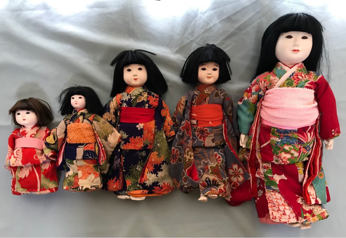 店舗限定品 市松人形　正絹　雛人形 桃の節句　レトロ　ヴィンテージ 工芸品