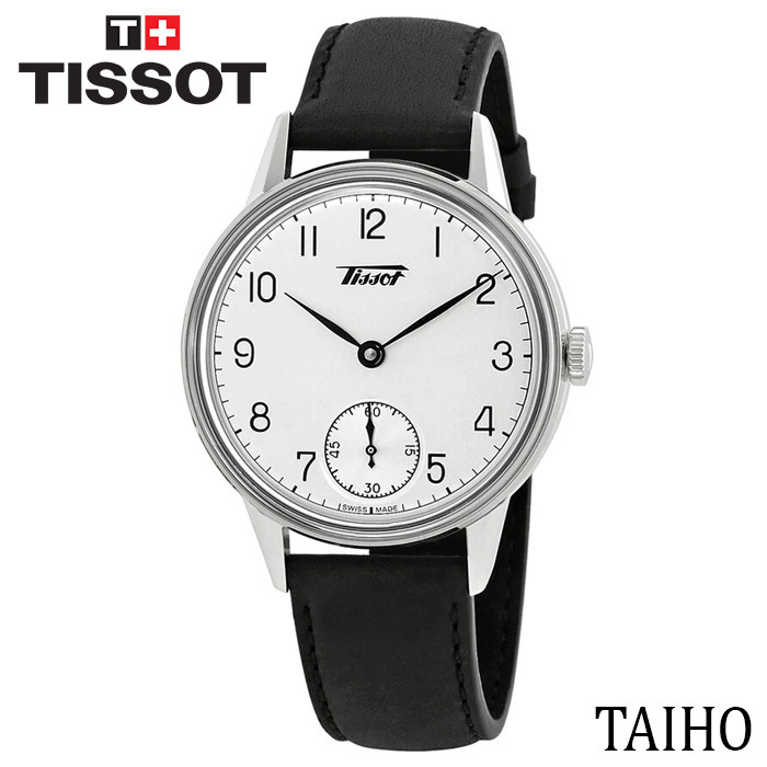 新品 Tissot ティソ 正規品 腕時計 HERITAGE ヘリテージ レザーストラップ サファイアクリスタル シンプル ブラック メンズ T1194051603700_画像2