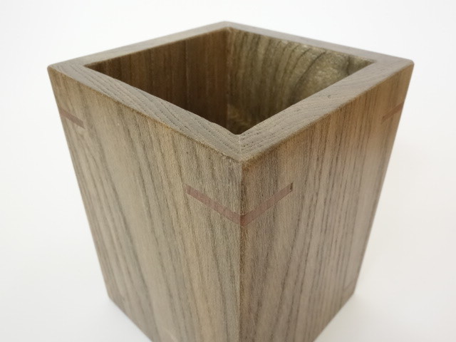  Hokkaido handmade small articles . wood penholder wooden pen stand .. length furniture shop. worker . made 