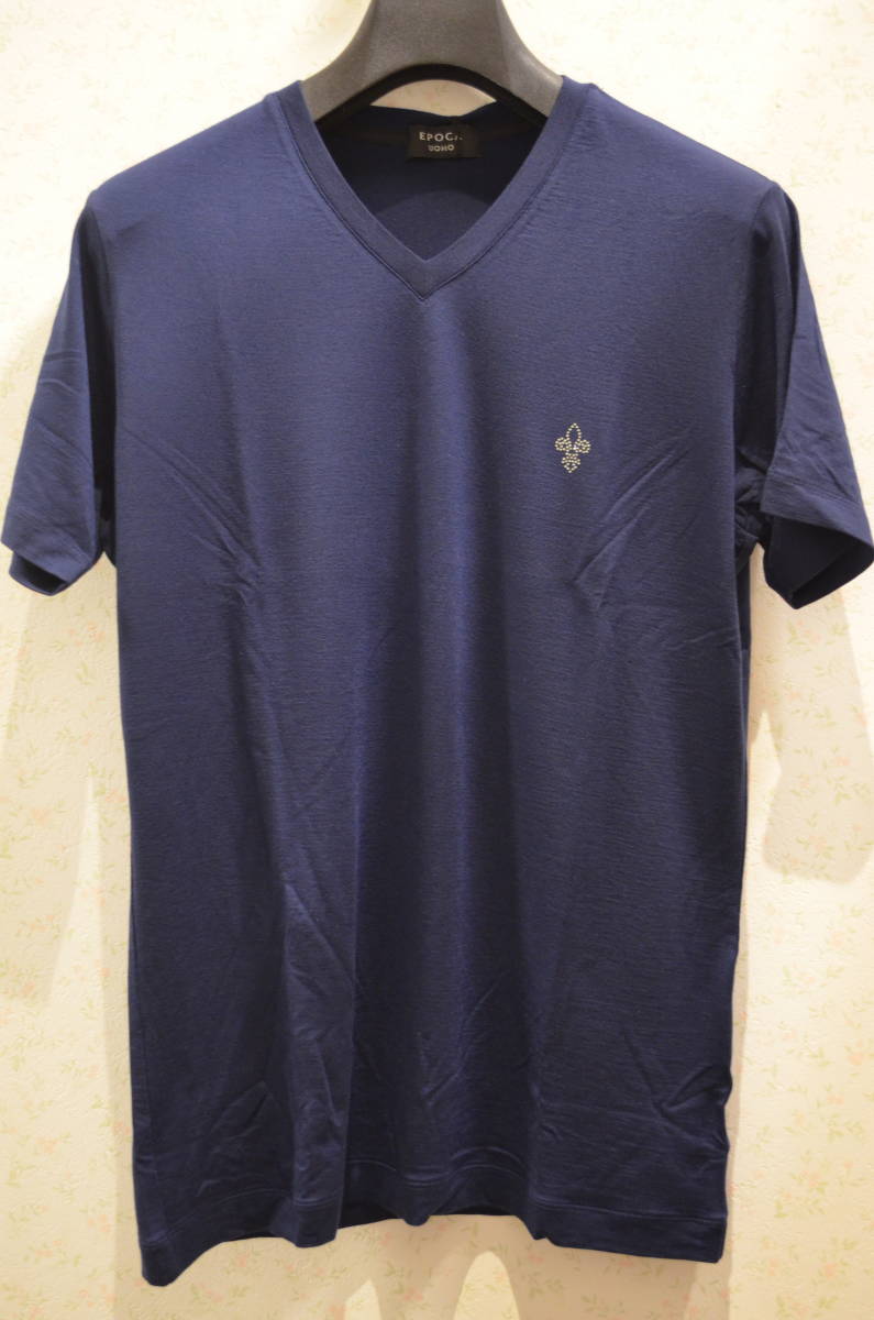 年末のプロモーション 新品 未使用 タグ付き メンズ半袖Tシャツ EPOCA UOMO エポカ Vネック半袖Tシャツ 48(L)サイズ 送料無料 無地 年末のプロモーション 新品 未使用 タグ付き メンズ半袖Tシャツ EPOCA UOMO エポカ Vネック半袖Tシャツ 48(L)サイズ 送料無料 無地