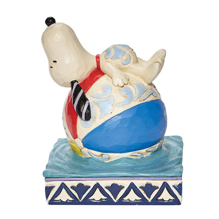 SNOOPY スヌーピー オン ビーチボール フィギュア 11.7cm スヌーピー enesco Peanuts JIM SHO