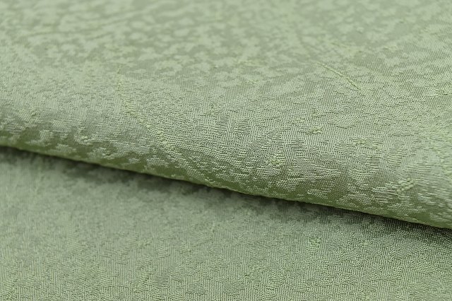 色無地 リサイクル着物 正絹 仕立て上がり 紋付 身丈 156cm 裄 62.5cm 緑系 rr1068b_画像5