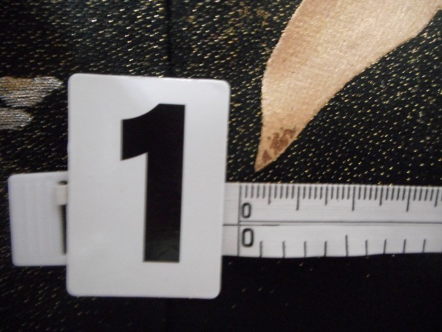 黒留袖 中古 着物 長襦袢 帯締め 帯揚げ 末広 正絹 mm1535b_画像6