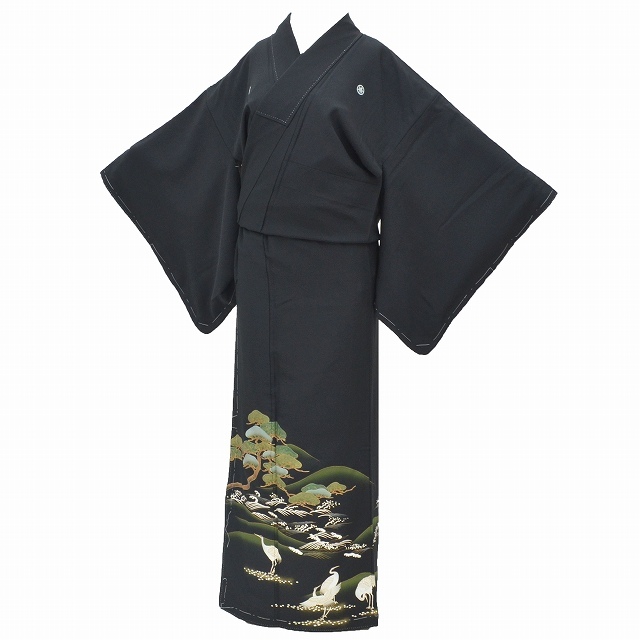 日本最大級 正絹 黒留袖 五つ紋 pp0501b 仕立て上がり 未使用品 比翼