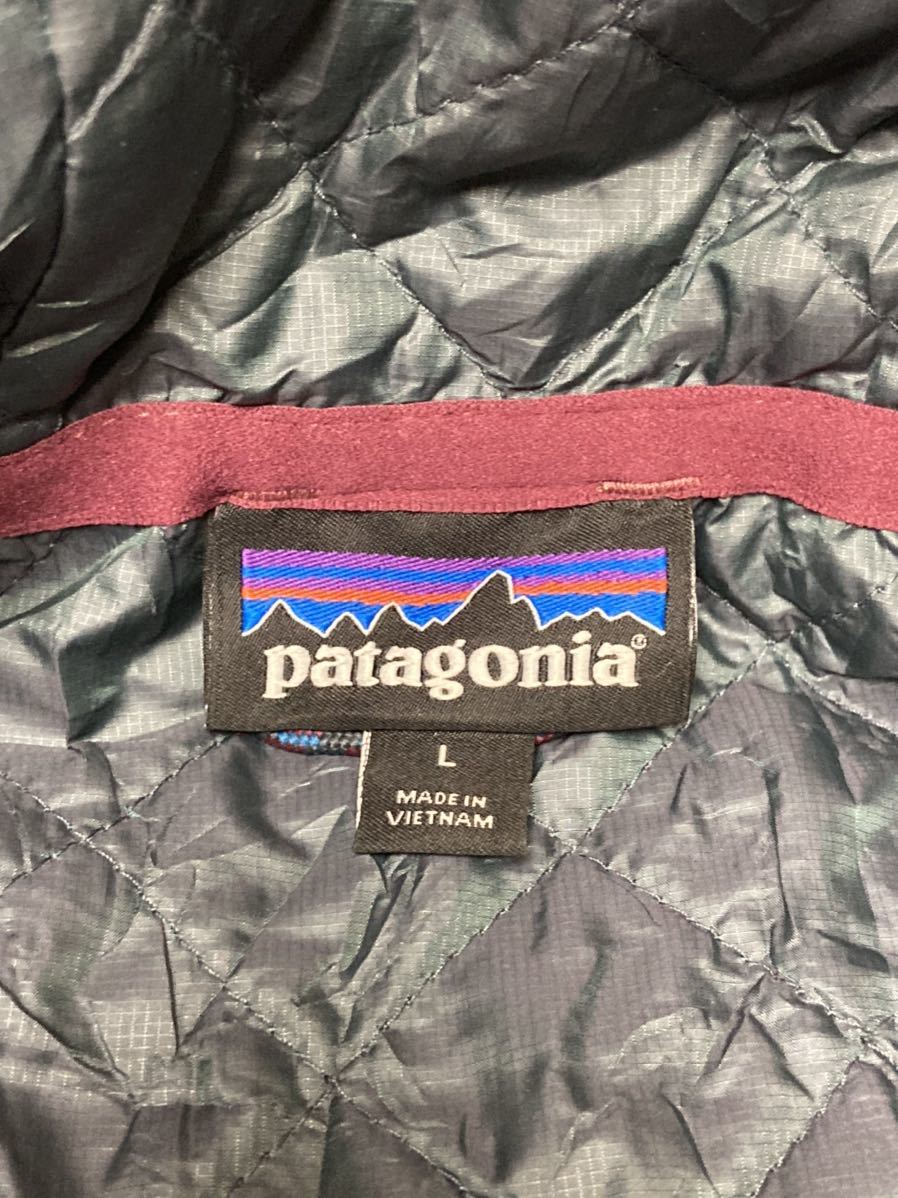 ◆ patagonia ◆ パタゴニア RECLAIMED WOOL SNAP T PULLOVER BORDER フーディー リクレイムド ウール スナップT プルオーバージャケット L_画像9