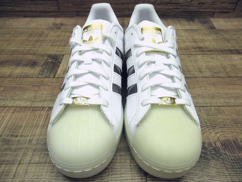  free shipping new goods adidas Adidas 21AW H00233 SUPERSTAR super Star natural rubber sole sneakers shoes recycle white black 26.5cm ①