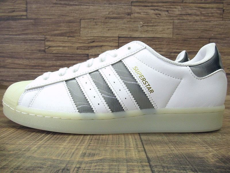  free shipping new goods adidas Adidas 21AW H00233 SUPERSTAR super Star natural rubber sole sneakers shoes recycle white black 26.5cm ①