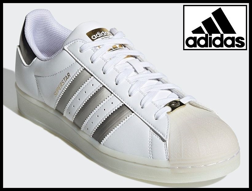  free shipping new goods adidas Adidas 21AW H00233 SUPERSTAR super Star natural rubber sole sneakers shoes recycle white black 26.5cm ①