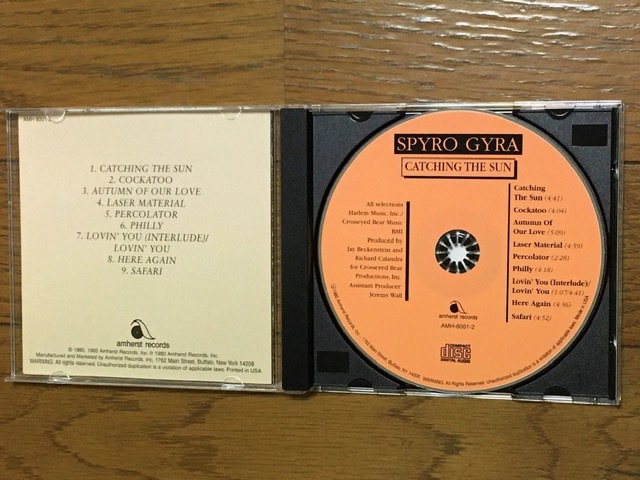 Spyro Gyra / Catching the Sun ジャズフュージョン 名盤 輸入盤(品番:AMH-8001) Tom Schuman Jay Beckenstein Dave Samuels Randy Breckerの画像4