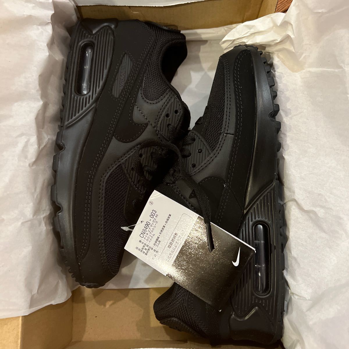スニーカー NIKE ナイキ AIRMAX 90 エアマックス90 MCN8490 003BLK/BLK