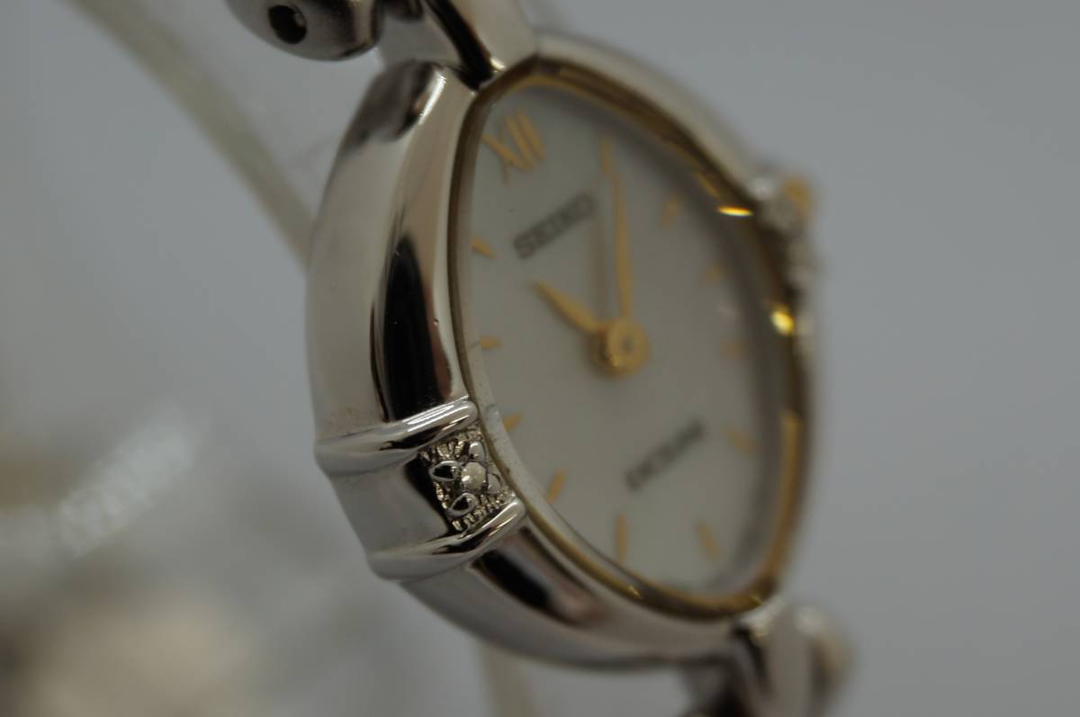 1円~ 美品 SEIKO セイコー EXCELINE エクセリーヌ 1F20-6B60 シェル