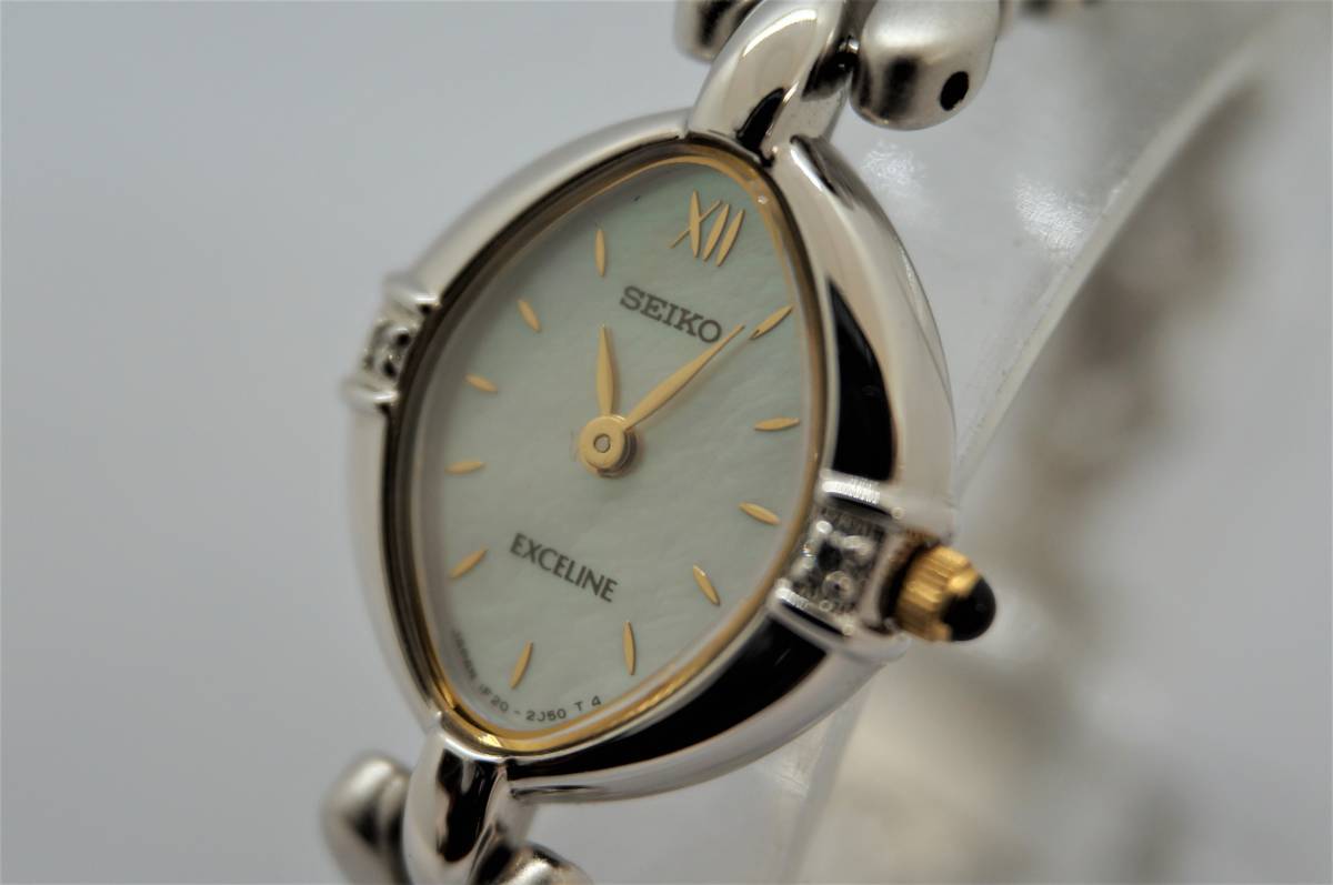 1円～ 美品 SEIKO セイコー EXCELINE エクセリーヌ 1F20-6B60 シェル