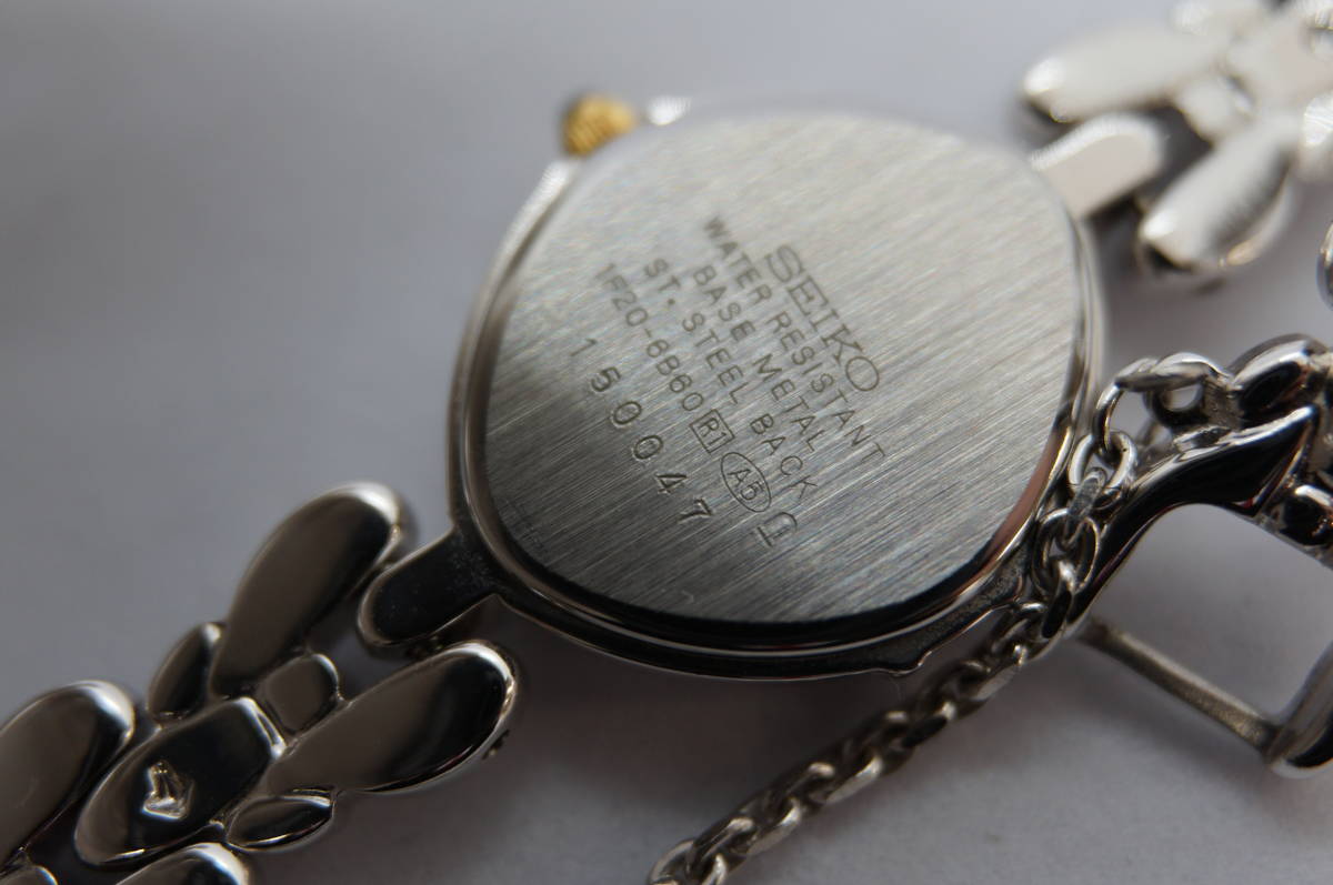 1円~ 美品 SEIKO セイコー EXCELINE エクセリーヌ 1F20-6B60 シェル