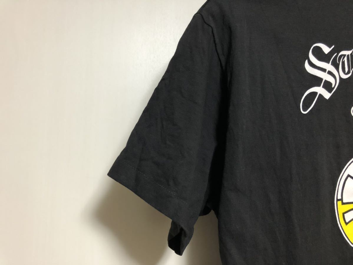 【送料込み】極上1wash 90sFABRIC MADE IN USA メキシコ製 ヘインズHANES黒ブラックTシャツsize M ビリヤードプリント_画像7