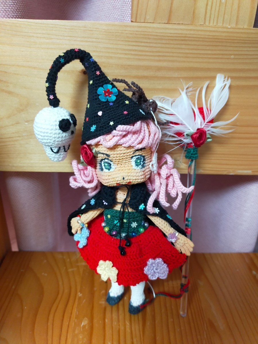 ハロウィン女の子ぬいぐるみセット　ハンドメイド　あみぐるみ　人形　レディースファッション　手作り　おもちゃ　インテリア小物