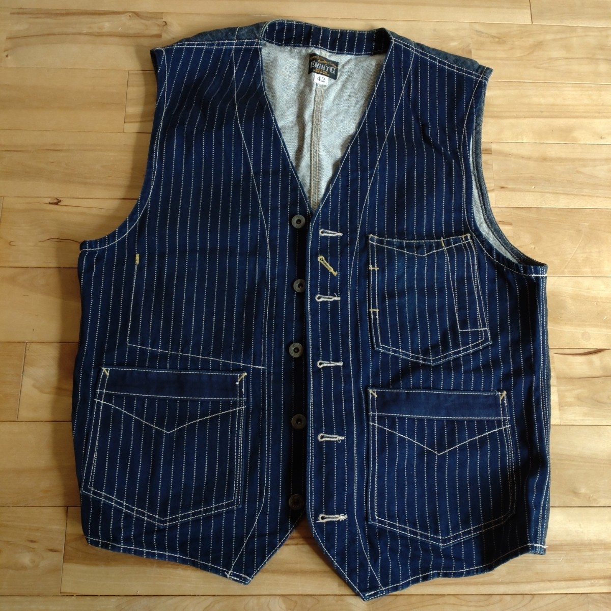 おそらく新品 EIGHT-G エイトジー ウォバッシュベスト 42 XL