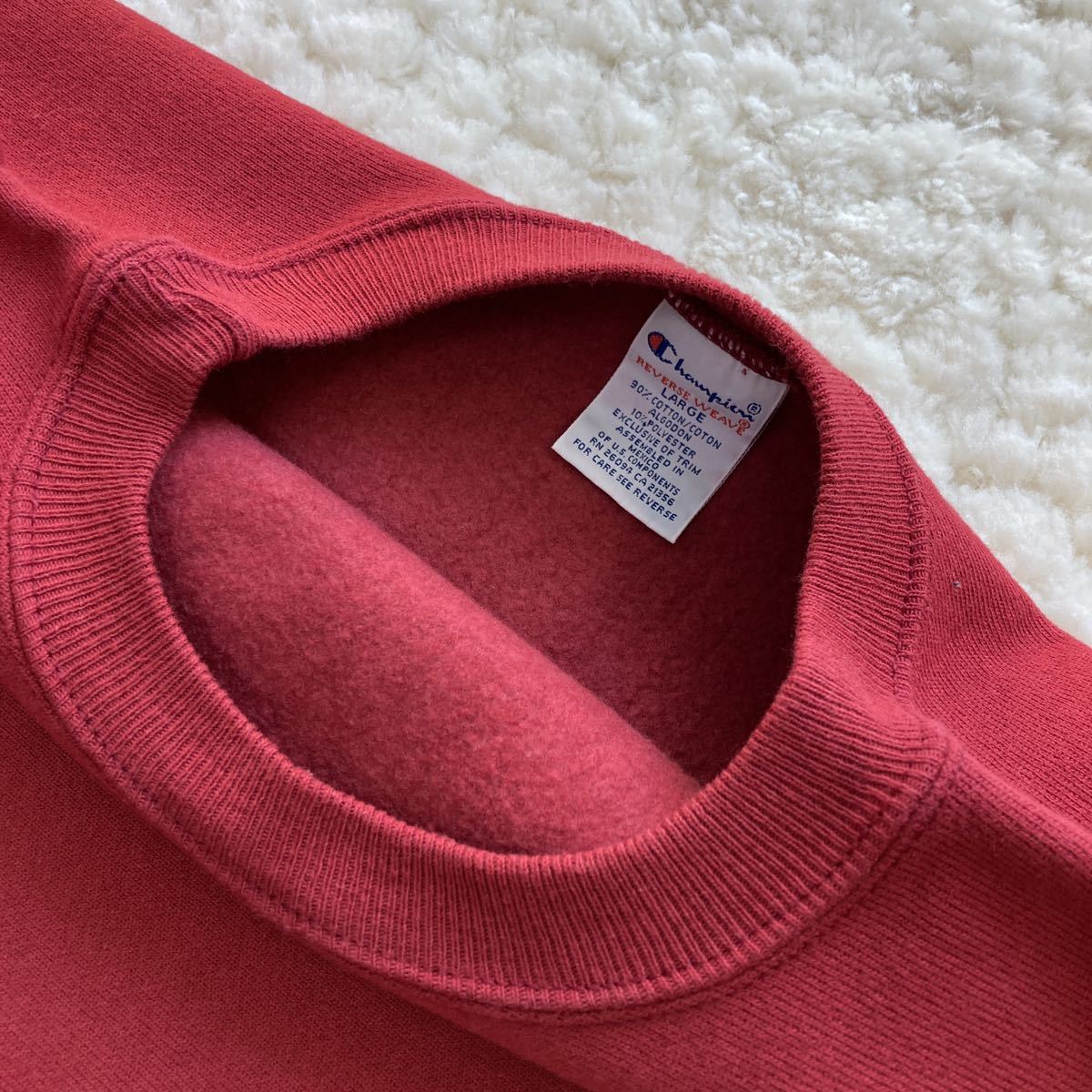 ボルドー 完全目無し 90s L USA製 チャンピオン リバースウィーブ 90's 目無し REVERSE WEAVE ボルドー L Champion チャンピオン