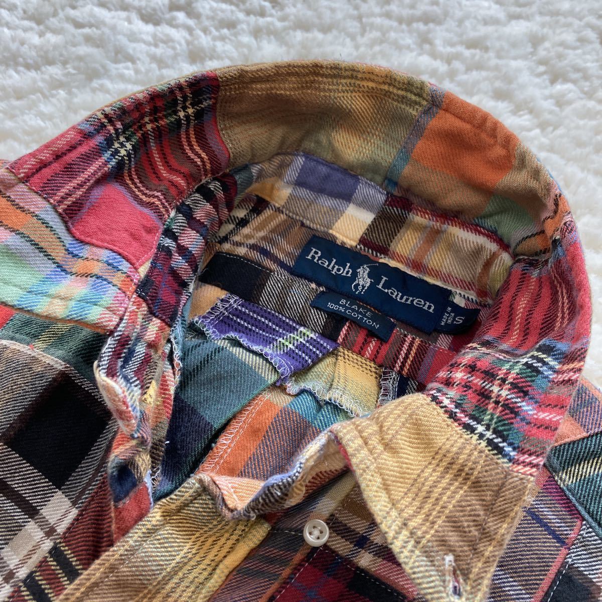 90's コットンネルシャツ パッチワーク BLAKE S POLO RALPH LAUREN