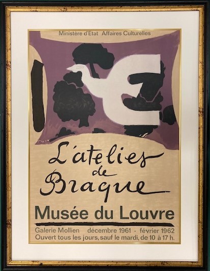 【特価】　≪　　ジョルジュ ブラック　　≫　　オリジナルリトグラフ【石版画】 　 MUSEE DU LOUVRE 　 1961年 　GEORGES BRAQUE