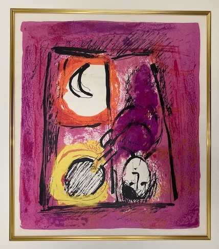 【特価】　≪　 マルク・シャガール 　≫　　オリジナルリトグラフ【 石版画 】 　 1957年 　 THE WINDOW　　MARC　CHAGALL