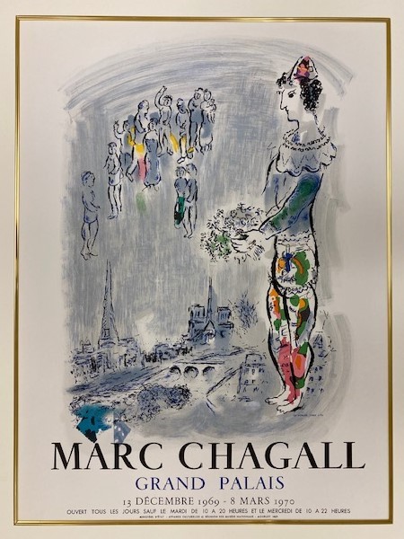 【特価】　≪　　マルク・シャガール　　≫　　オリジナルリトグラフ【石版画】　　1969年　　 LE MAGICIEN DE PARIS　　MARC　CHAGALL