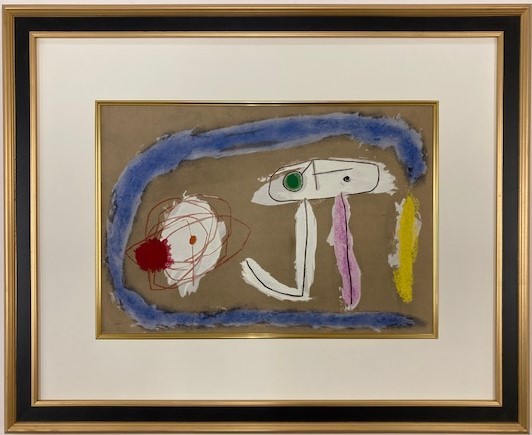 【特価】　≪　　 　ミロ　 　　≫　　オリジナル ポショワール【手彩色版画】 　PERSONNAGE 　 1965年　 JOAN　MIRO