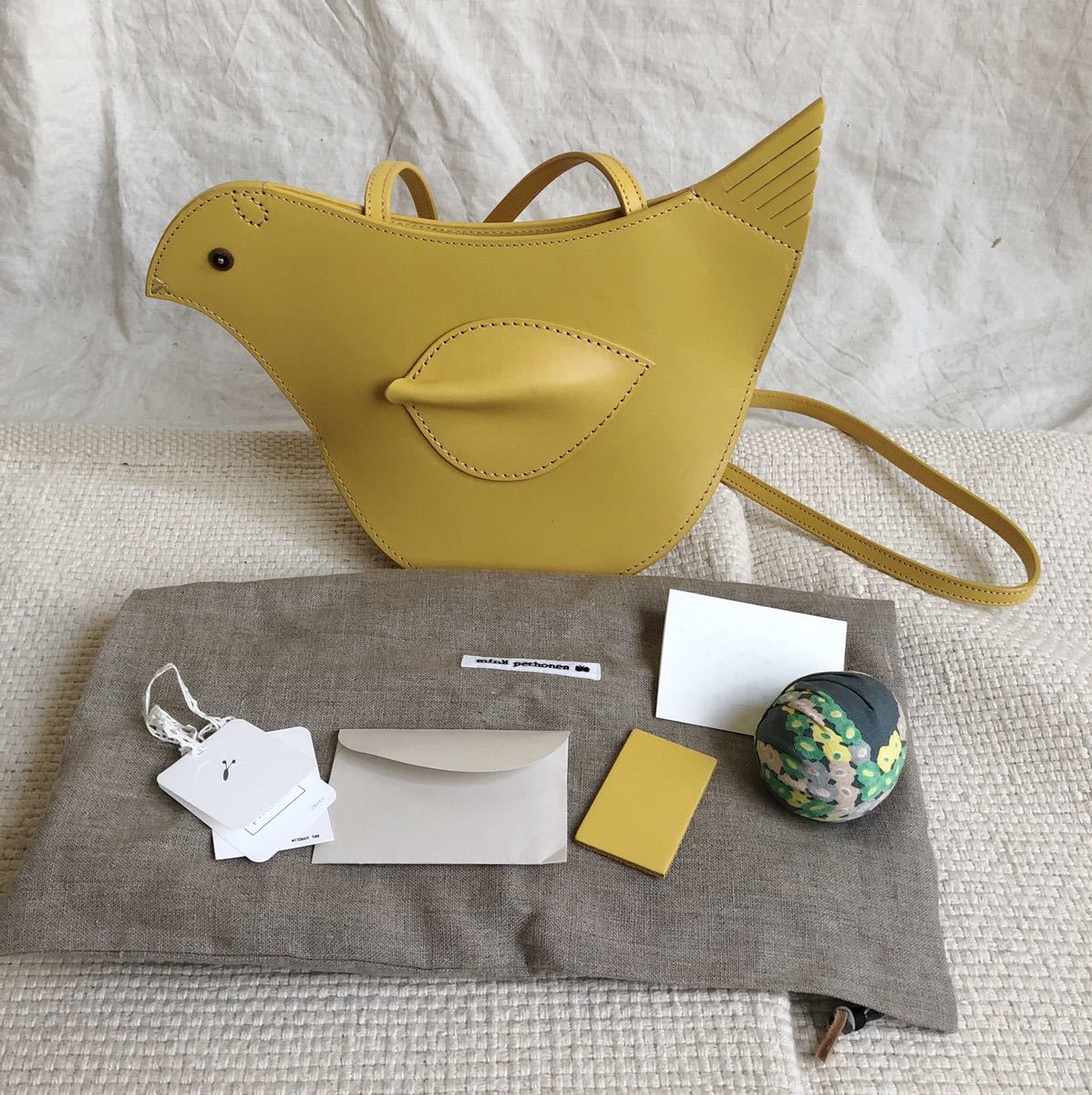 22SS】mina perhonen ミナペルホネン tori bag ポシェット yellow 定価