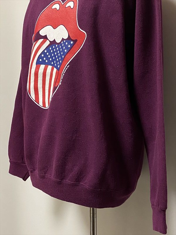 USED USA/SWEAT SHIRTS/PRINTED/HANES/ROLLING STONES/ тренировочные брюки рубашка / принт / футболка / разделение nz/ low кольцо Stone z/ American Casual / б/у одежда 