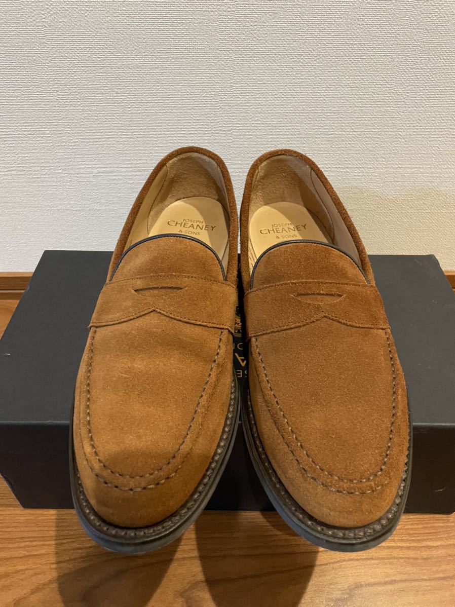 【人気急上昇】 使用3回 チーニー ローファー ハドソン スエード ブラウン UK8,5 27.0cm 【人気急上昇】 使用3回 チーニー ローファー ハドソン スエード ブラウン UK8,5 27.0cm
