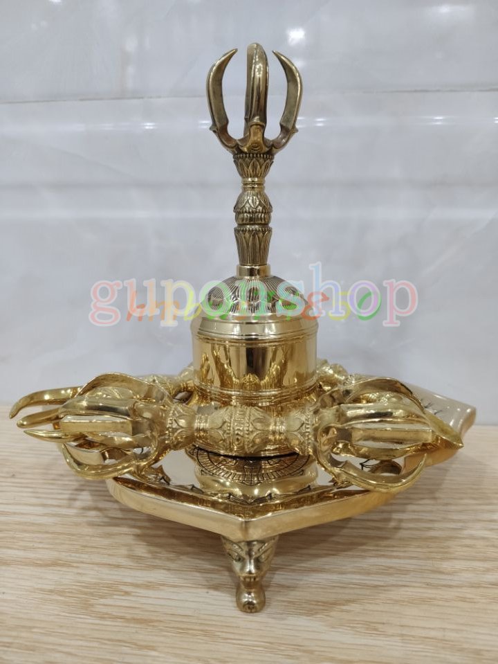 極上品 金剛盤 ・独鈷杵 ・三鈷杵 ・五鈷杵・金剛鈴 5点仏具 密教 極上品 金剛盤 ・独鈷杵 ・三鈷杵 ・五鈷杵・金剛鈴 5点仏具 密教