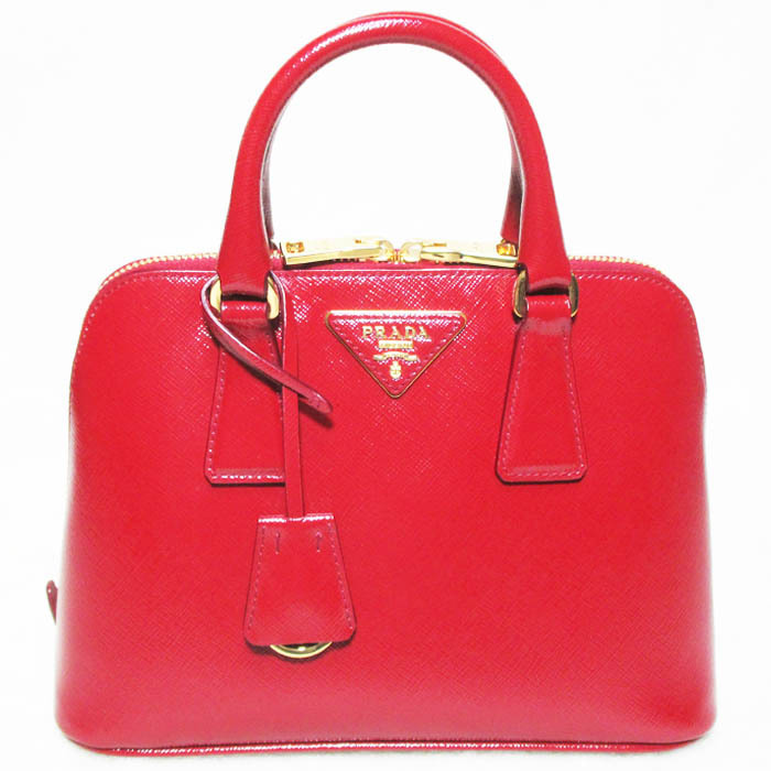 PRADA プラダ サフィアーノ ２WAYハンドバッグ BL0838 SCARLATTO レッド 美品_画像2