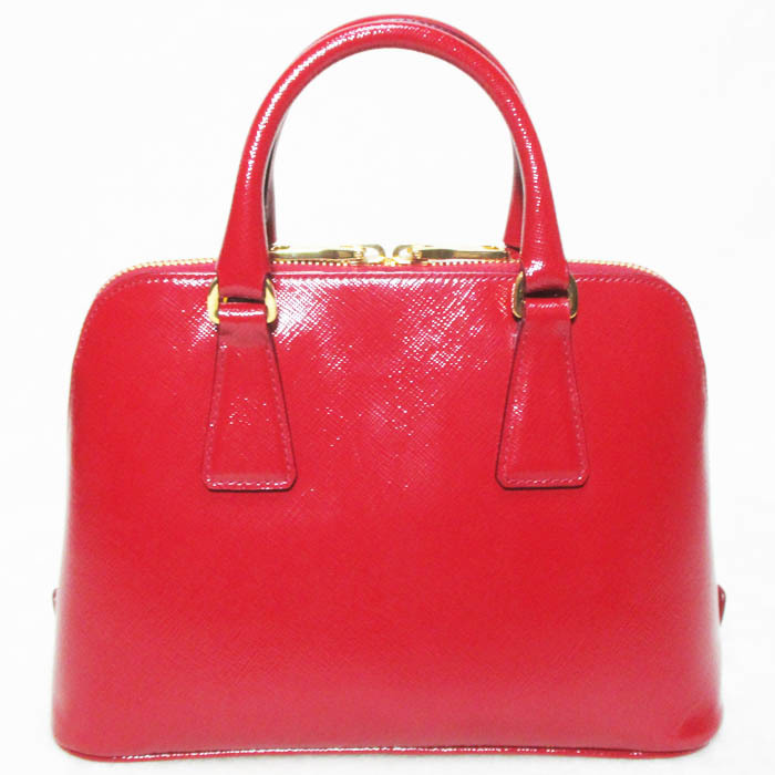 PRADA プラダ サフィアーノ ２WAYハンドバッグ BL0838 SCARLATTO レッド 美品_画像3