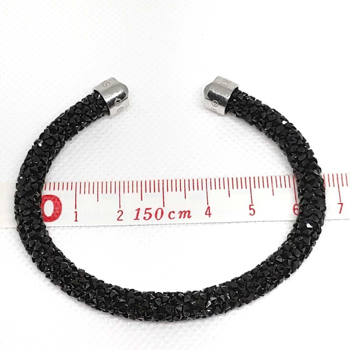 SWAROVSKI スワロフスキー バングル ブレスレット 腕輪 黒 SWAROVSKI スワロフスキー バングル ブレスレット 腕輪 黒
