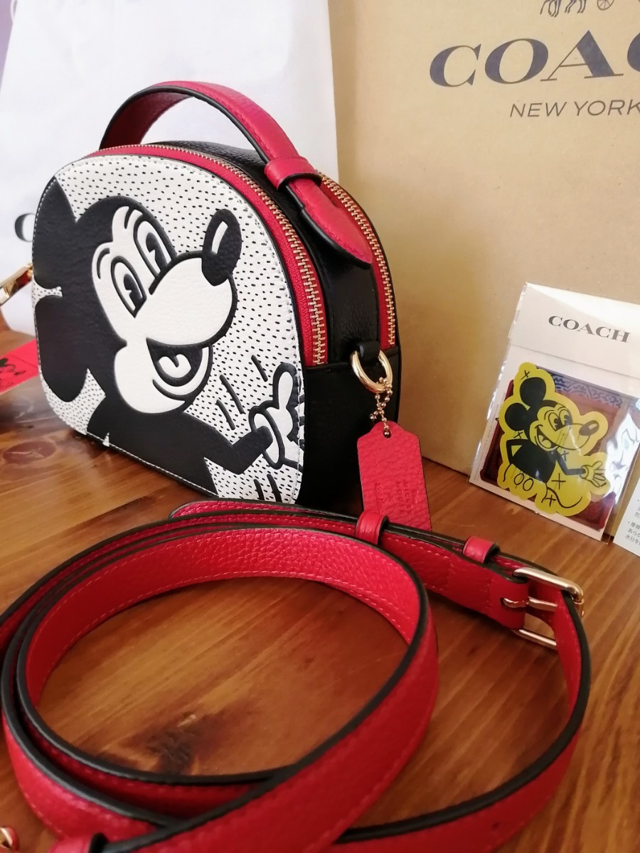 新品・未使用】COACH コーチ ショルダーバッグ ミッキーマウス コラボ-