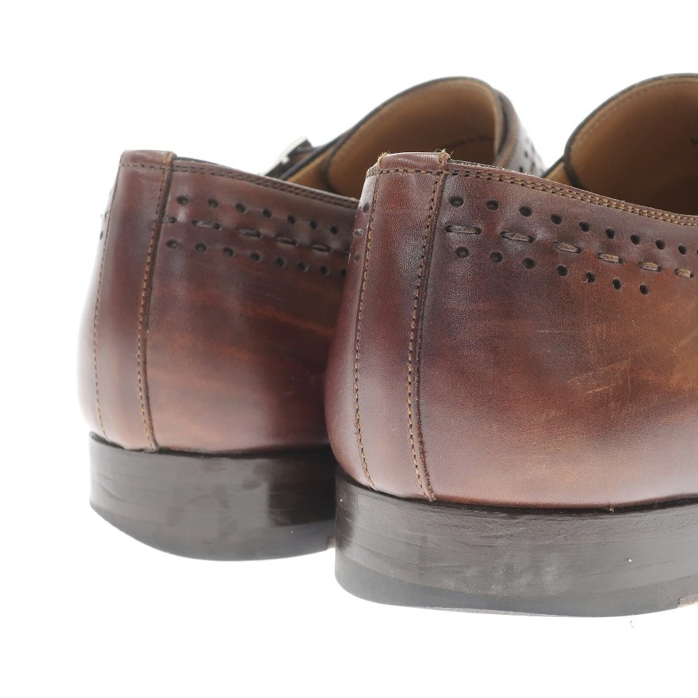 マグナーニ MAGNANNI ダブルモンクストラップ ドレスシューズ ブラウン